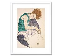 Wee Blue Coo Egon Schiele Seated Woman Legs Drawn Up Adele Herm Framed Wall Art Print