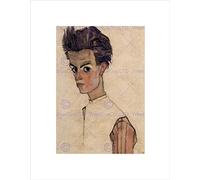 Wee Blue Coo Egon Schiele Self Portrait Old Master Picture Wall Art Print