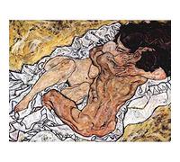 Wee Blue Coo Egon Schiele The Embrace Old Master Painting Art Print Poster Wall Decor 12X16 Inch