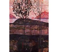 Wee Blue Coo Egon Schiele Underground Sun Old Master Painting Art Print Poster Wall Decor 12X16 Inch