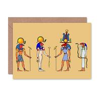Wee Blue Coo EGYPTIAN HIEROGLYPHICS GODS BLANK GREETINGS BIRTHDAY CARD ART