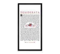 Wee Blue Coo Ehrmann Desiderata Prose Quote Long Panel Framed Wall Art Print