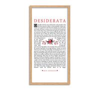 Wee Blue Coo Ehrmann Desiderata Prose Quote Long Panel Framed Wall Art Print