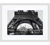 Wee Blue Coo Eiffel Tower Trocadero Exposition Universal 1900 Paris France Framed Wall Art Print