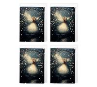 Wee Blue Coo Enchanted Fairy Forest Art Cards Multipack of 4 Fantasy Fae Greeting Cards For Any Occasion, Blank Inside For Your Message, A6 Size 10 x 15 cms