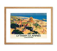Wee Blue Coo England Lancashire Lytham St Annes British Rail Frame Art Print Picture F12X1230
