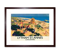 Wee Blue Coo England Lancashire Lytham St Annes British Rail Picture Framed Wall Art Print
