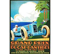 Wee Blue Coo Exhibition Motor Sport Grand Prix France Automobile Car Vintage Art Print Poster Wall Decor 12X16 Inch