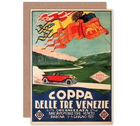 Wee Blue Coo EXHIBITION MOTOR SPORT VENICE ITALY AUTOMOBILE CAR GREETINGS CARD