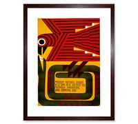 Wee Blue Coo Exhibition Rietberg Museum Zurich Bird Snake Artwork Framed Wall Art Print 12X16 Inch