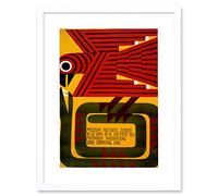 Wee Blue Coo Exhibition Rietberg Museum Zurich Bird Snake Artwork Framed Wall Art Print 12X16 Inch