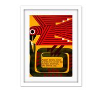 Wee Blue Coo Exhibition Rietberg Museum Zurich Bird Snake Artwork Framed Wall Art Print 18X24 Inch