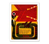 Wee Blue Coo Exhibition Rietberg Museum Zurich Bird Snake Artwork Framed Wall Art Print 18X24 Inch