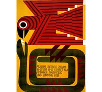 Wee Blue Coo Exhibition Rietberg Museum Zurich Bird Snake Large Wall Art Poster Print Thick Paper 18X24 Inch