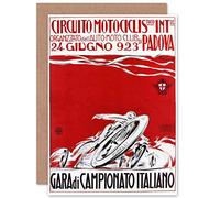 Wee Blue Coo EXHIBITION SPORT MOTORCYCLE RACE CHAMPION PADOVA ITALY GREETINGS CARD