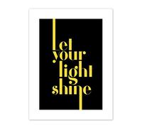 Wee Blue Coo Extended Yellow Let Your Light Shine Canvas Wall Art Print