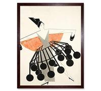 Wee Blue Coo Exter Skirt Figs Sketch Costume Design Art Print Framed Poster Wall Decor 12x16 inch