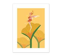 Wee Blue Coo Fairies Yellow Flower Fairy Canvas Wall Art Print
