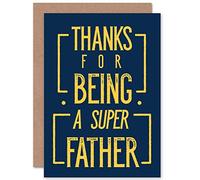 Wee Blue Coo FATHERS' DAY SUPER THANKS NEW ART GREETINGS GIFT CARD
