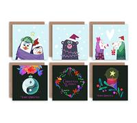 Wee Blue Coo Festive Xmas Mixed Christmas Card Pack