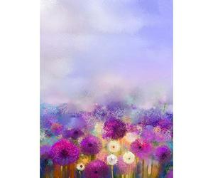 Wee Blue Coo Field of Onion Flowers Art Print Poster Wall Decor