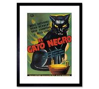 Wee Blue Coo Film Advertisement Black Cat Gato Negro Rathbone Herbert Framed Wall Art Print