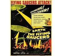 Wee Blue Coo Film Movie Sci Fi Earth Vs Flying Saucers Attack Taylor Marlowe Art Print Poster Wall Decor 12X16 Inch