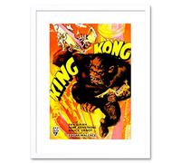Wee Blue Coo Film Movie Vintage Ad King Kong Monster Horror Framed Wall Art Print