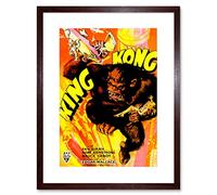 Wee Blue Coo Film Movie Vintage Ad King Kong Monster Horror Framed Wall Art Print