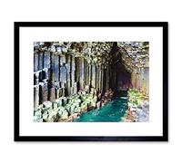 Wee Blue Coo Fingals Cave Staffa Scotland Land Formation Volcanic Framed Wall Art Print