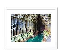 Wee Blue Coo Fingals Cave Staffa Scotland Land Formation Volcanic Framed Wall Art Print
