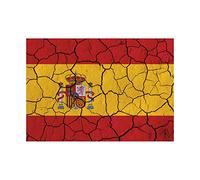 Wee Blue Coo Flag Cracked Concrete Spain Spanish Royal Crest Wall Art Print