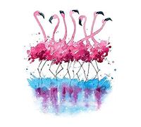Wee Blue Coo Flamingos Dancing Watercolour Unframed Art Print Poster Wall Decor 12x16 inch