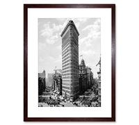 Wee Blue Coo Flat Iron Building Ny 1903 Vintage History Old BW Photo & Framed Wall Art Print