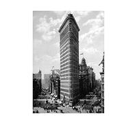 Wee Blue Coo Flat Iron Building Ny 1903 Vintage History Old BW Photo & Wall Art Print