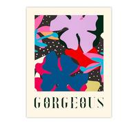 Wee Blue Coo Floral Abstract Gorgeous Quote Graphic Pattern Bold Extra Large XL Wall Art Poster Print