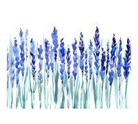 Wee Blue Coo Flowers Lavender Watercolour Art Print Poster Wall Decor