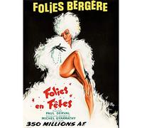 Wee Blue Coo Folies Bergere Theatre Cabaret Large Wall Art Poster Print Thick Paper 18X24 Inch