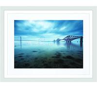 Wee Blue Coo Forth Bridges Edinburgh Scotland Picture Framed Wall Art Print