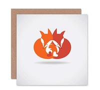 Wee Blue Coo FOX LOVE CARTOON VALENTINES DAY HEARTS BLANK GREETINGS BIRTHDAY CARD