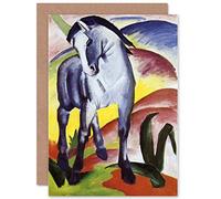 Wee Blue Coo FRANZ MARC BLUE HORSE I 1911 OLD MASTER BIRTHDAY BLANK GREETINGS CARD