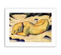Wee Blue Coo Franz Marc White Dog Picture Painting Canvas Art Print