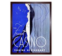 Wee Blue Coo French Casino Theatre Restaurant Art Print Framed Poster Wall Decor 12x16 inch