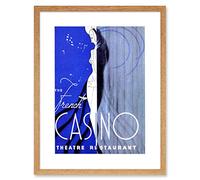 Wee Blue Coo French Casino Theatre Restaurant Artwork Framed Wall Art Print 12X16 Inch