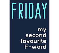 Wee Blue Coo Friday Second Favourite F Word Unframed Art Print Poster Wall Decor 12X16 Inch