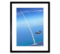 Wee Blue Coo Fw Strike Eagles Assist Space Shuttle Launch Framed Wall Art Print