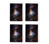 Wee Blue Coo Galaxy Orion Nebula Space Art Cards Multipack of 4 Cosmic NASA Greeting Cards For Any Occasion, Blank Inside For Your Message, A6 Size 10 x 15 cms