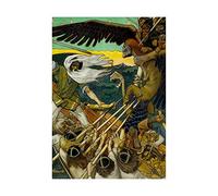 Wee Blue Coo Gallen-kallela Defense Of Sampo Gallen Wood Frame Picture Wall Art Print