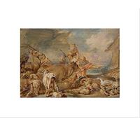 Wee Blue Coo Giovanni Benedetto Castiglione Italian Noah Leading Animals Ark Wall Art Print