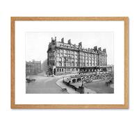 Wee Blue Coo Glasgow St Enoch Station Scotland Old BW Framed Wall Art Print